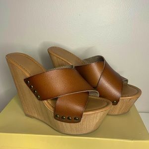 Mossimo Supply Co. Brown Wedge Sandal